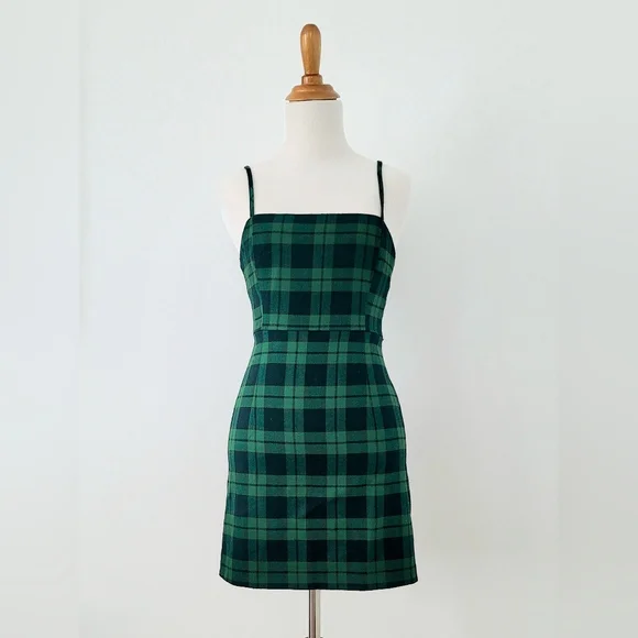 Forever 21 | Dresses | Green Tartan Mini Dress | Poshmark